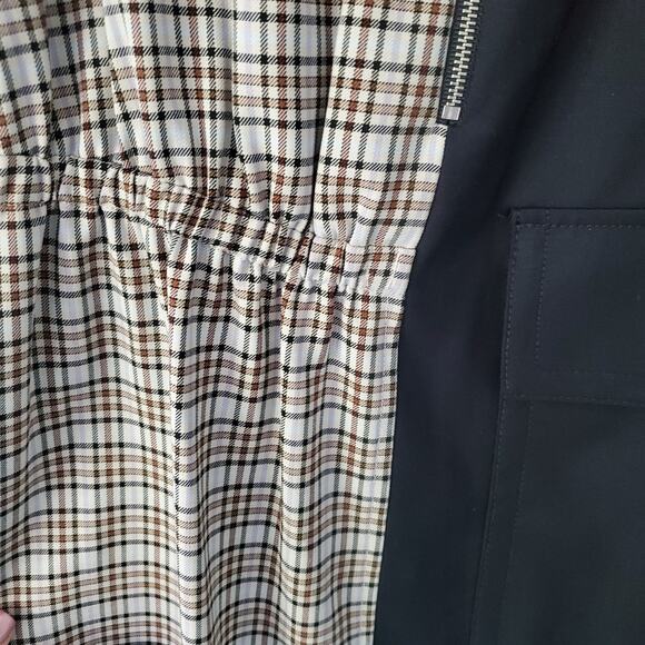 Tibi Sana Check Colorblock Shift Dress 2 Asymmetric Modern Lagenlook Deconstruct - Picture 6 of 15